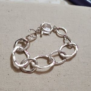silver plated bracelet, Link Toggle Bracelet